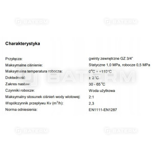 Termostatyczny zawór mieszający „SOLARMIX4”