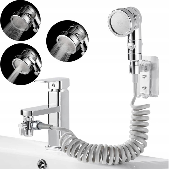 SŁUCHAWKA PRYSZNICOWA NA KRAN ZESTAW NATRYSKOWY