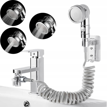 SŁUCHAWKA PRYSZNICOWA NA KRAN ZESTAW NATRYSKOWY