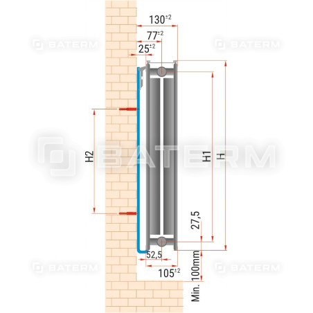 GRZEJNIK PANELOWY DOLNOZAS. DIAMOND V22 500x2200