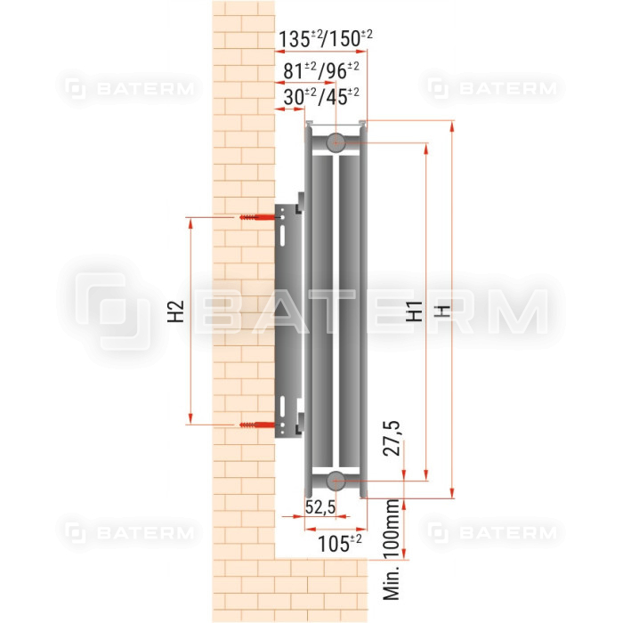 GRZEJNIK PANELOWY BOCZNY DIAMOND C22 600x2200