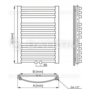 GRZEJNIK ŁAZIENKOWY DRABINKA 580 X 950 BIAŁY 461W