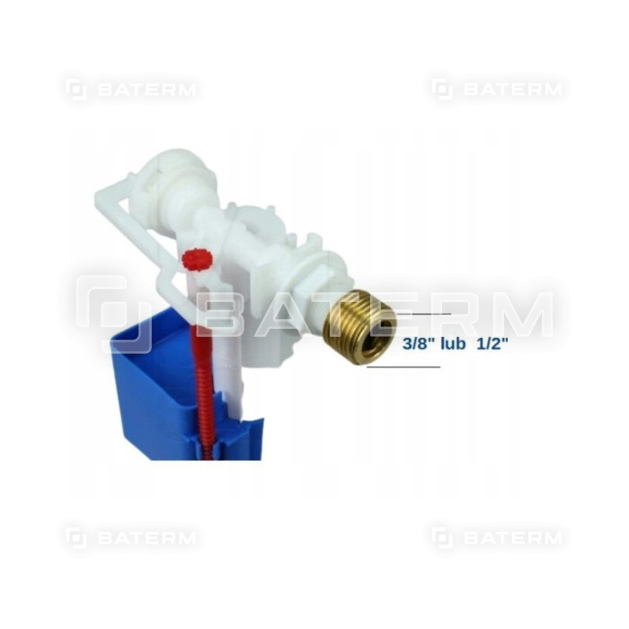 Zawór napełniający do spłuczki 1/2+3/8 mosiężny
