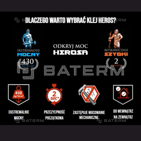 STALCO KLEJ UNIWERSALNY HYBRYDOWY BŁYSKAWICZNY BARDZO MOCNY HEROS 290 ml