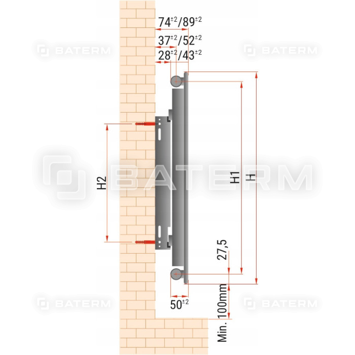 Grzejnik panelowy Diamond C11 600x1600 biały