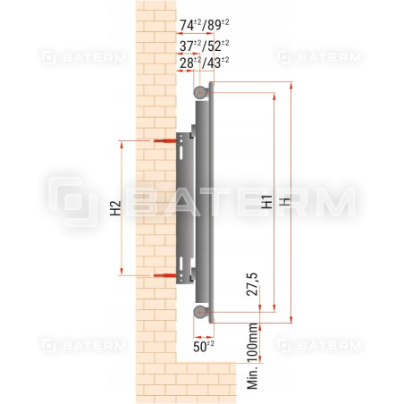 Grzejnik panelowy Diamond C11 600x1600 biały