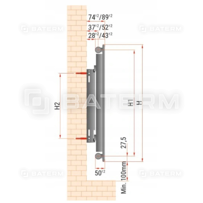 Grzejnik panelowy Diamond C11 500x1200 biały