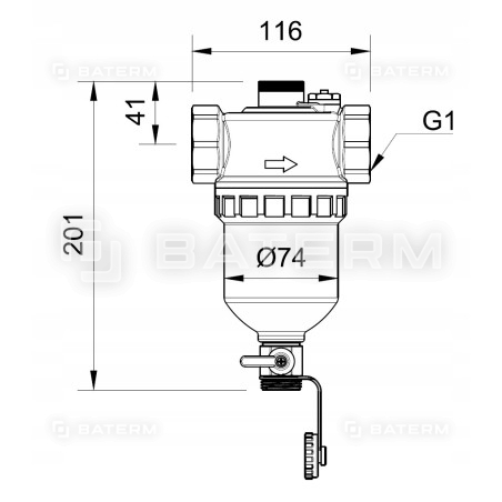 FILTR MAGNETYCZNY SEPARATOR ZANIECZYSZCZEŃDN32 5/4