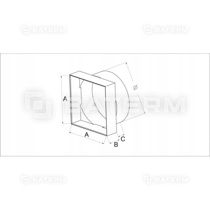 Łącznik przekrojów zmiennych fi100/90x90