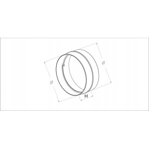 Łącznik kanału okrągłego fi 100