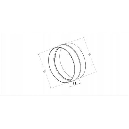 Łącznik kanału okrągłego fi 100
