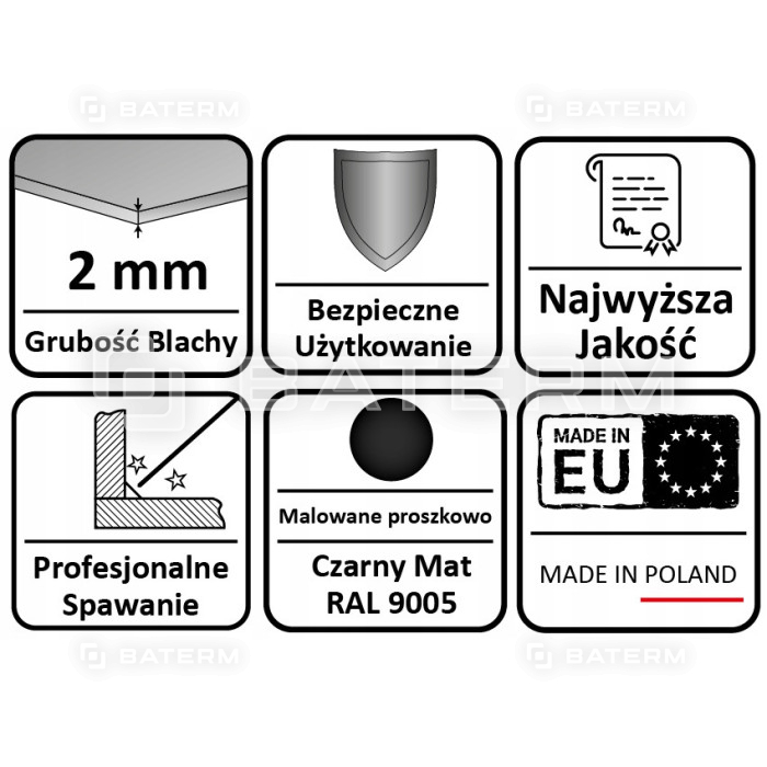 Podstawa słupa przykręcana 120x120 czarna RAL 9005