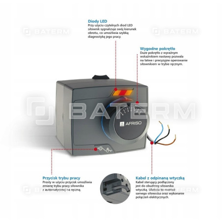 Siłownik AFRISO ARM 343 + Zawór 3-drogowy ARV 384