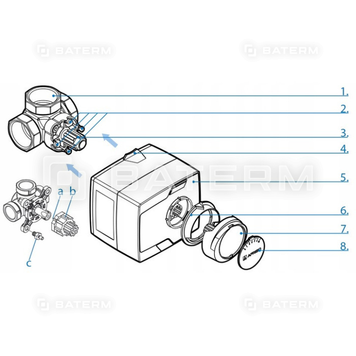 SIŁOWNIK AFRISO ARM 323 3-PUNKTOWY 60s 6Nm 230V