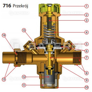 VARIO TERM REDUKTOR CIŚNIENIA 1/2" Z MANOMETRAMI