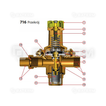 VARIO TERM REDUKTOR CIŚNIENIA 1/2" Z MANOMETRAMI