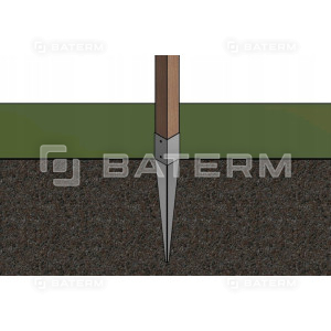 PODSTAWA SŁUPA WBIJANA KOTWA WSPORNIK 80x80/750