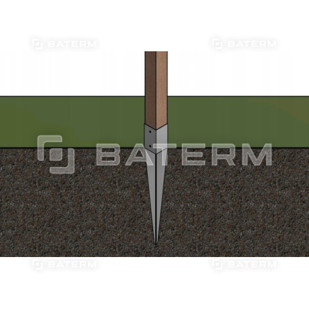 PODSTAWA SŁUPA WBIJANA KOTWA WSPORNIK 120x120/900