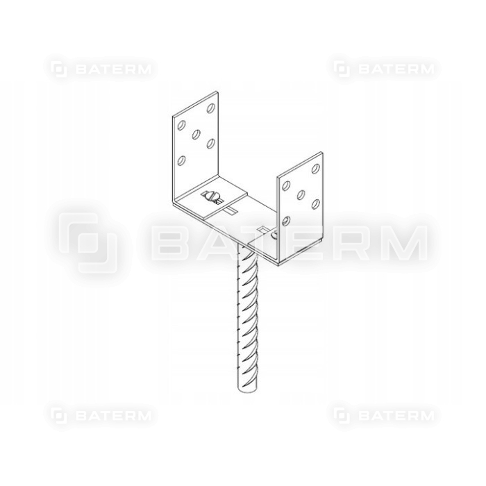 PODSTAWA SŁUPA WSPORNIK KOTWA 0-160 pręt XXL 400mm