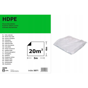 Folia malarska HDPE transparentna SOLID 4x5 cienka