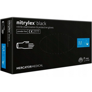 RĘKAWICE RĘKAWICZKI nitrylowe NITRYLEX BLACK L 100