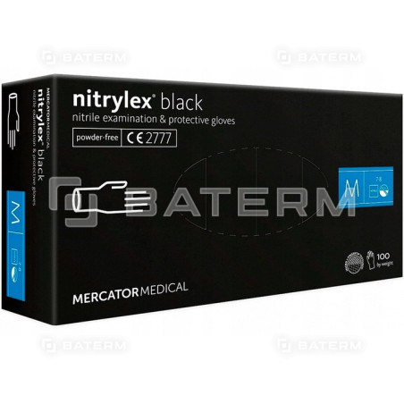 RĘKAWICE RĘKAWICZKI nitrylowe NITRYLEX BLACK M 100