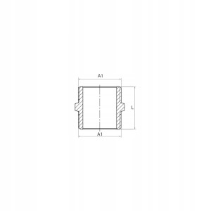 Nypel mosiężny DN20 3/4 cala DN20