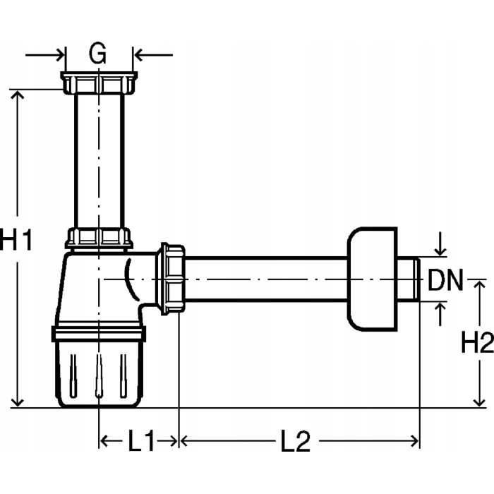 SYFON PÓŁSYFON UMYWALKOWY STANDARD 703219 VIEGA