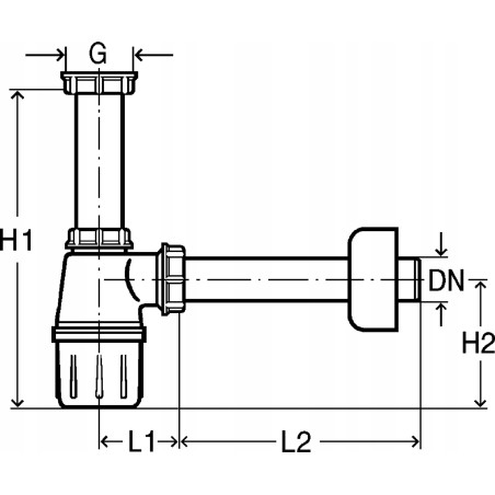 SYFON PÓŁSYFON UMYWALKOWY STANDARD 703219 VIEGA