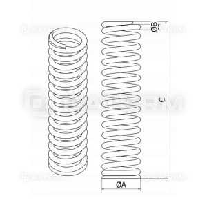 SPRĘŻYNA NACISKOWA ŚCISKOWA ROZPRĘŻNA 6x0.8x37MM