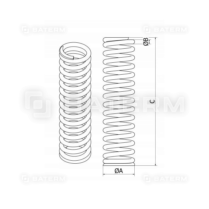 SPRĘŻYNA NACISKOWA ŚCISKOWA ROZPRĘŻNA 6x0.8x37MM