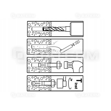 Kotwa sworzniowa nierdzewna mocna M10 x 112 mm