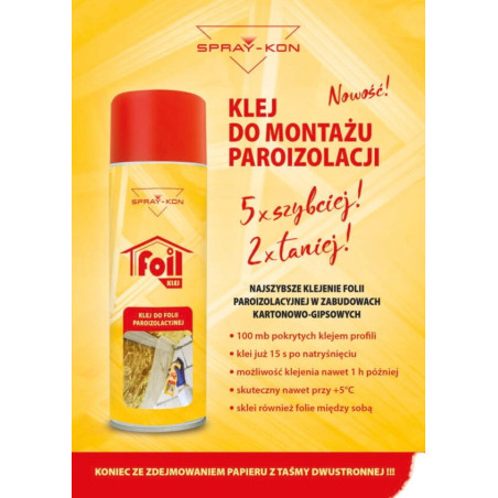 KLEJ Spray-Kon Foil Do Folii Paroizolacyjnej 500ml