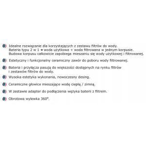 BATERIA KUCHENNA TRÓJDROŻNA STOJĄCA TRIO CHROM