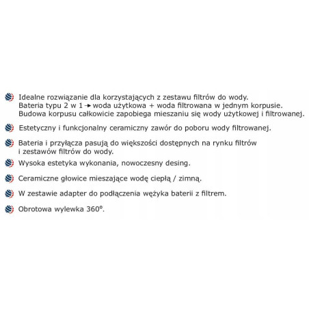 BATERIA KUCHENNA TRÓJDROŻNA STOJĄCA TRIO CHROM