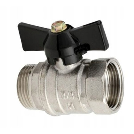 ZAWÓR KULOWY DN15 1/2 cala WZ PN25 MOTYLEK DŁAWIK