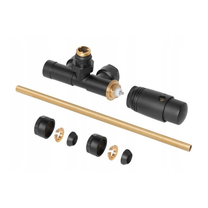 ZAWÓR TERMOSTATYCZNY JEDNOOTWOROWY ZESPOLON CZARNY