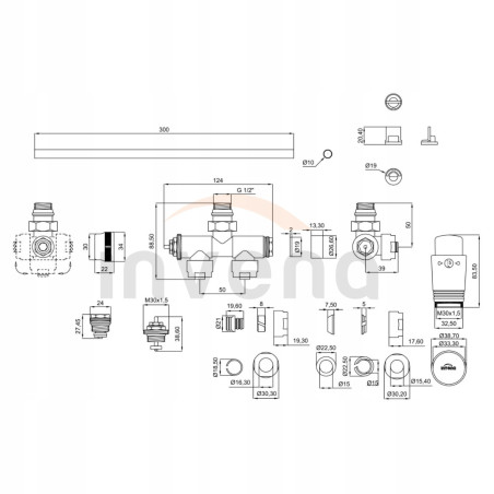 ZAWÓR TERMOSTATYCZNY JEDNOOTWOROWY ZESPOLON CZARNY