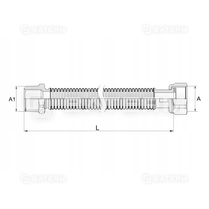 Przewód gazowy rozciągliwy 3/4" 200-400 WZ