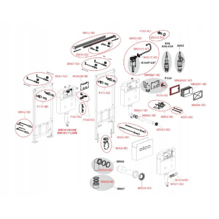 Stelaż podtynkowy WC Alca AM101/1120 SADROMODUL
