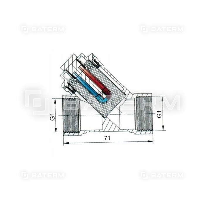 Filtr magnetyczny DN20 gwintowany siatkowy 1'