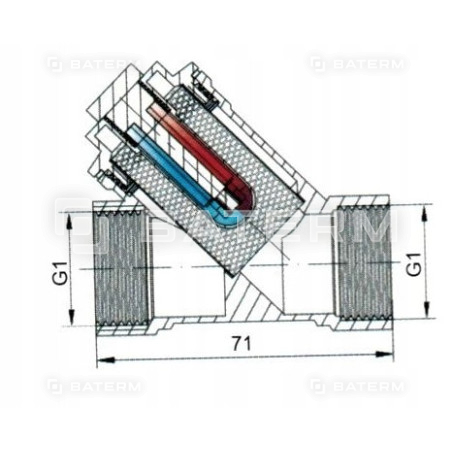 Filtr magnetyczny DN20 gwintowany siatkowy 1'