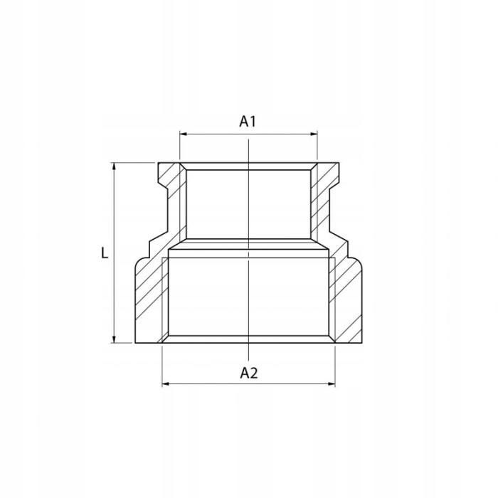 MUFA MOSIĘŻNA ZŁĄCZKA MOSIĘŻNA REDUKCYJNA 5/4'' x 6/4 cala SOLIDNA MOCNA