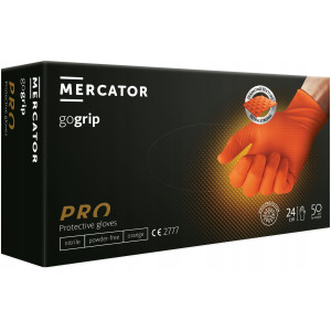 Rękawice nitrylowe MERCATOR GOGRIP pomarańcz XL