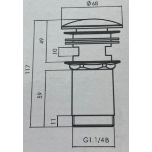 SPUST Z KORKIEM AUTOMATYCZNYM 1 1/4 Z OTWOREM PRZE