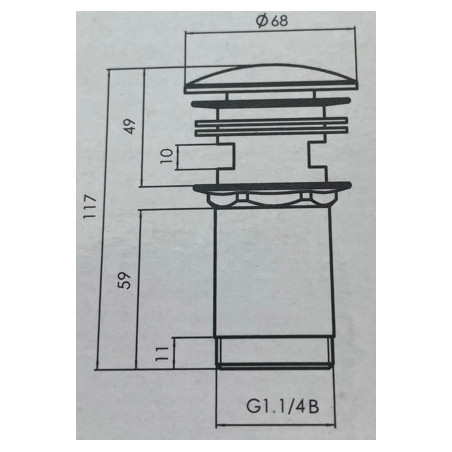 SPUST Z KORKIEM AUTOMATYCZNYM 1 1/4 Z OTWOREM PRZE