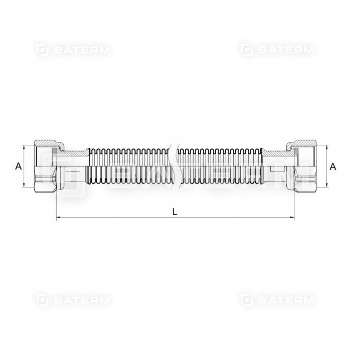 PRZEWÓD GAZOWY ELASTYCZNY 3/4'' WW 30-60cm