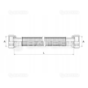 PRZEWÓD GAZOWY ELASTYCZNY 1/2'' WW 30-60cm