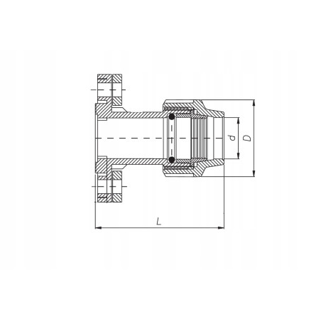 PE PN16 ZŁĄCZKA PE-KOŁNIERZ 2*63
