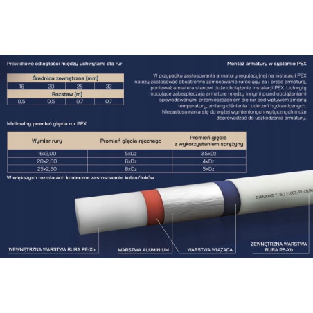 Rura Pex/al/pex 16 mm Diamond 200 mb